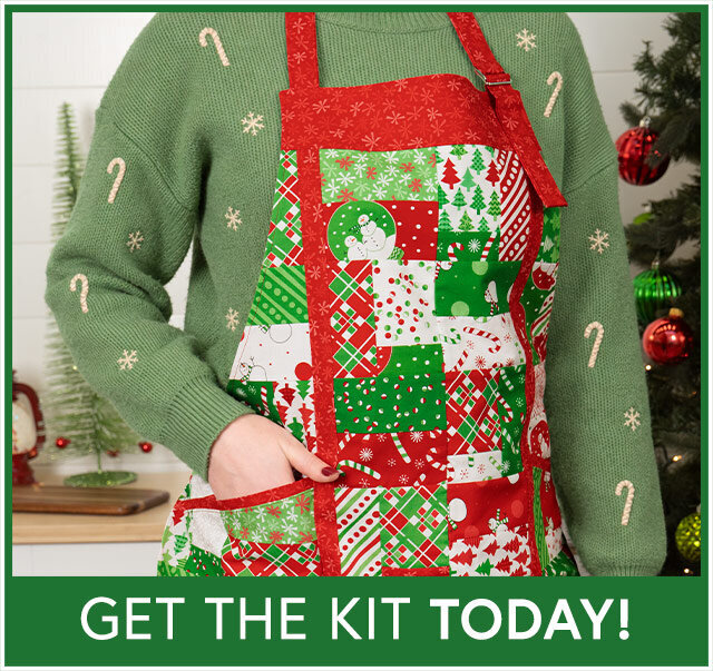  Charm Squares Apron Kit - Snow Time