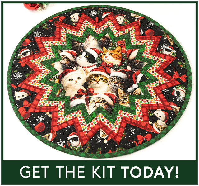 Point of View Folded Star Table Topper Kit - Merry Cats