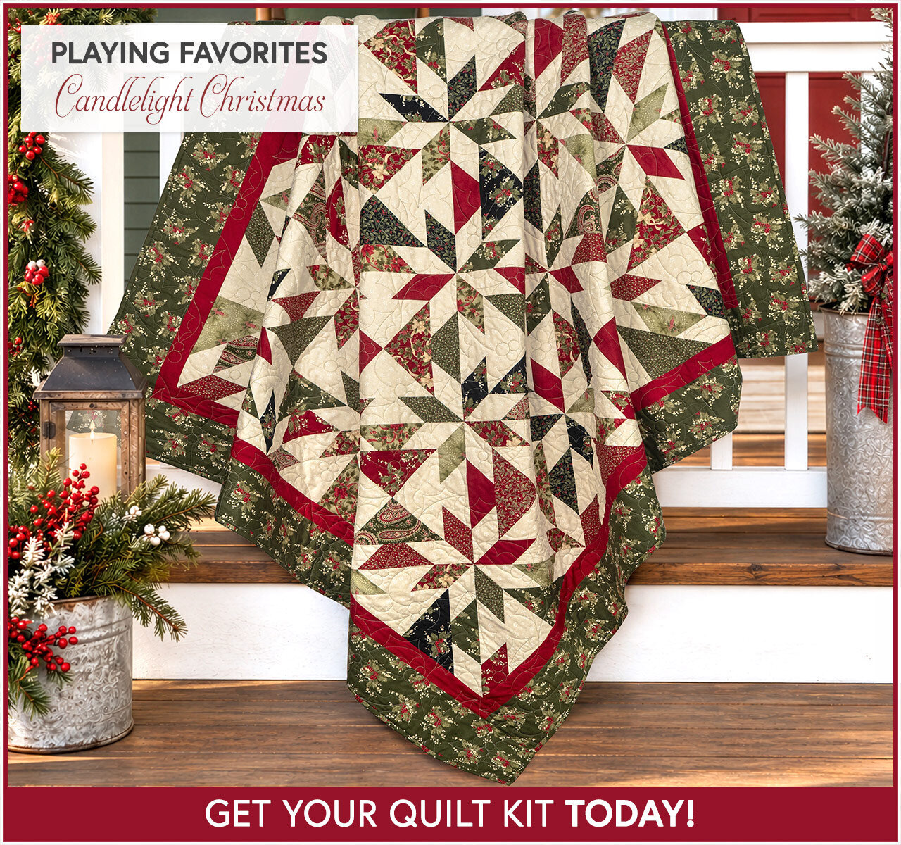 Playing Favorites Quilt Kit - Candlelight Christmas