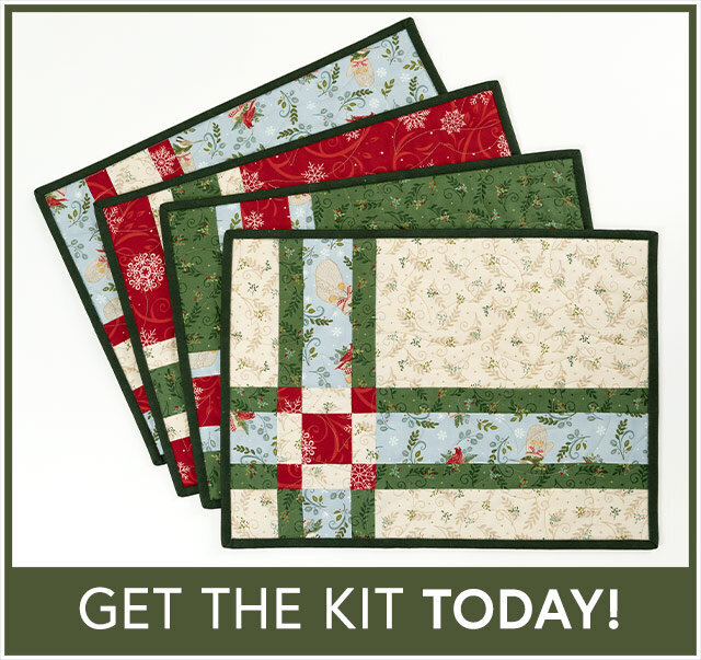 Fat Quarter Shuffle Mats Kit - Makes 4 - When Snow Falls