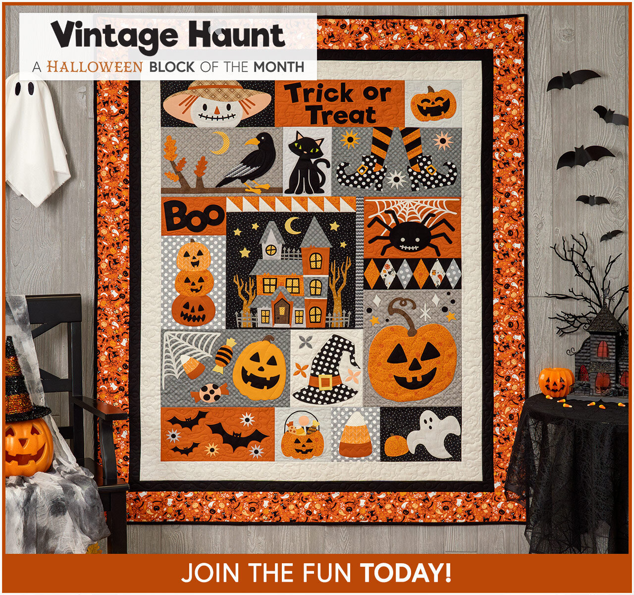 Vintage Haunt - A Halloween BOM - Laser Cut