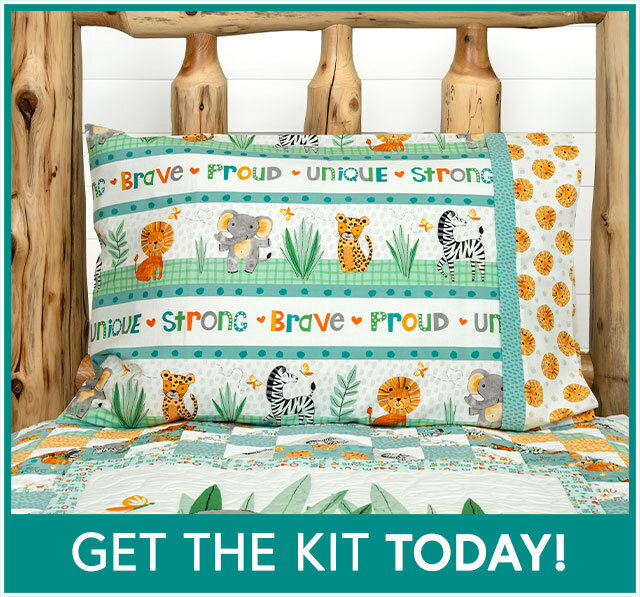 Magic Pillowcase Kit - Safari Snuggles - Standard Size