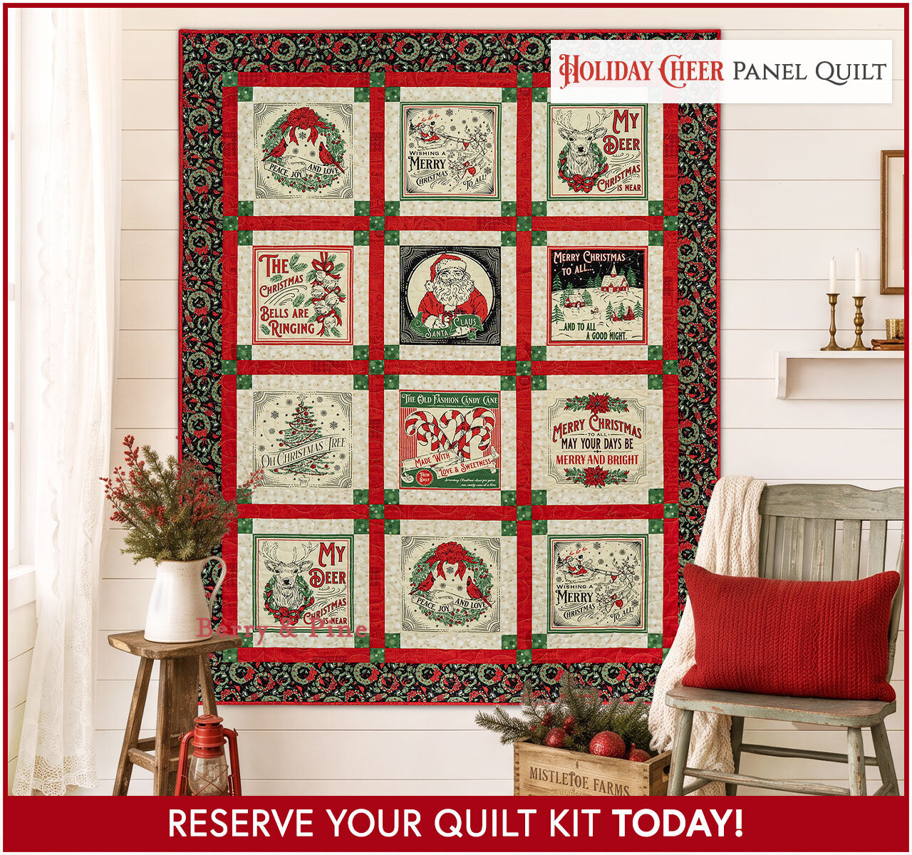 Holiday Cheer Panel Quilt Kit - RESERVE