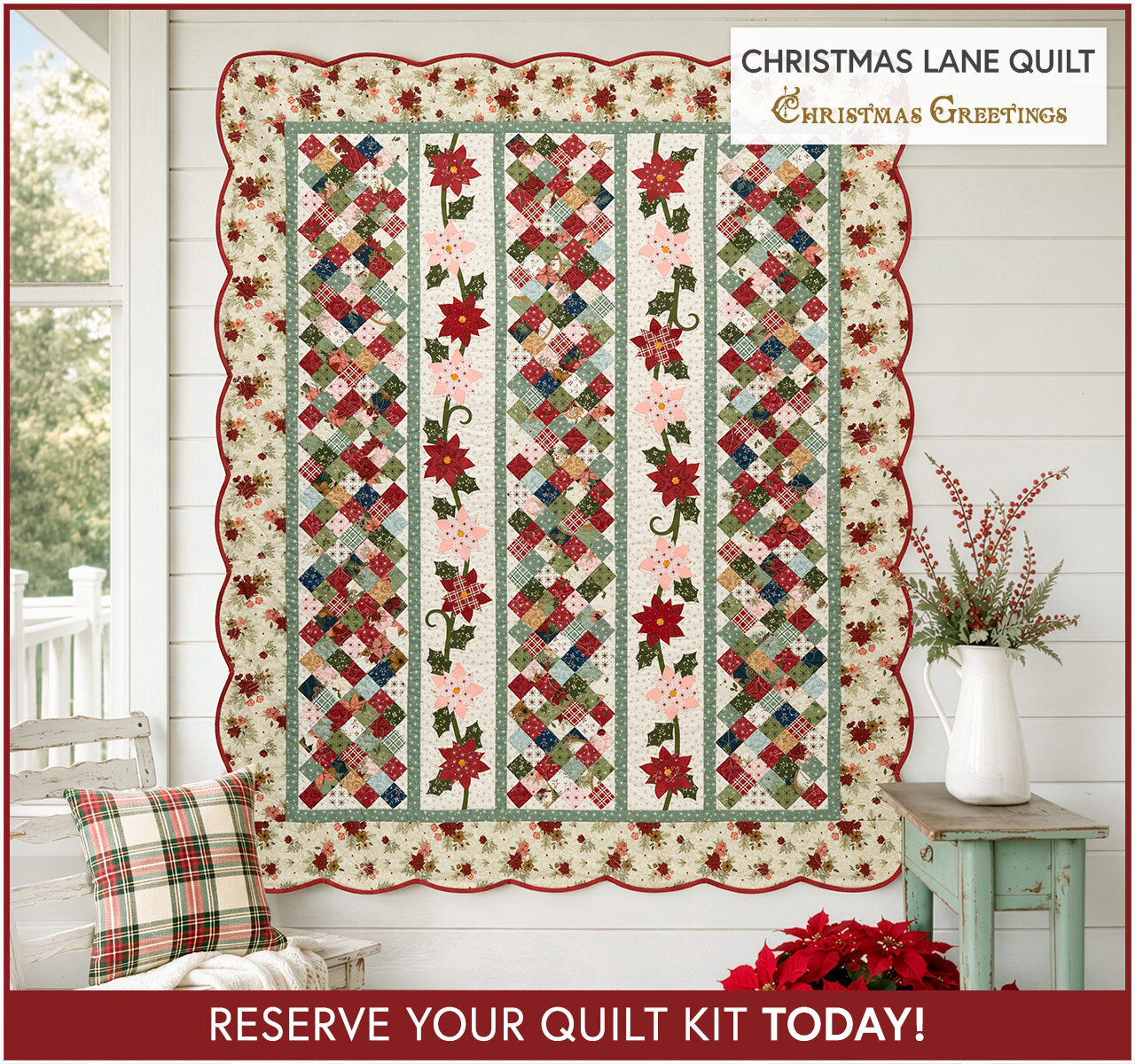 Christmas Lane Quilt Kit - RESERVE