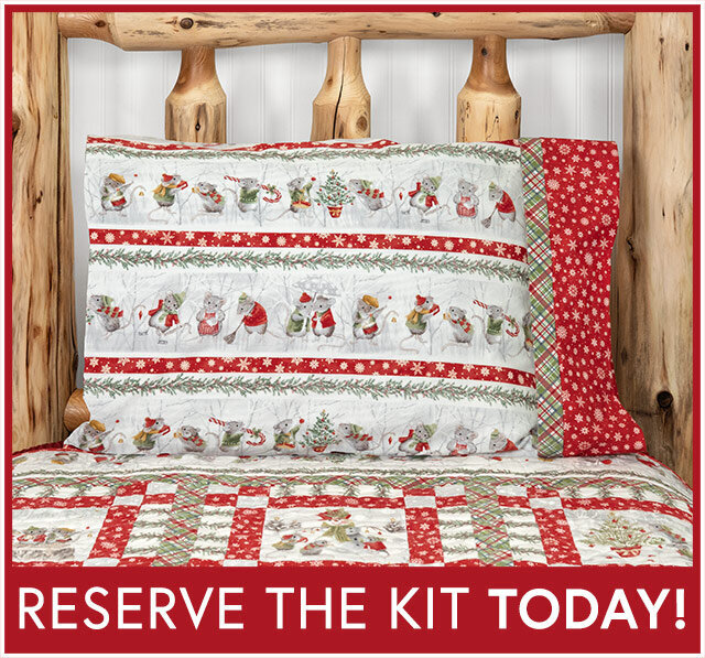 Magic Pillowcase Kit - The Christmas Mouse - Flannel - Standard Size - RESERVE