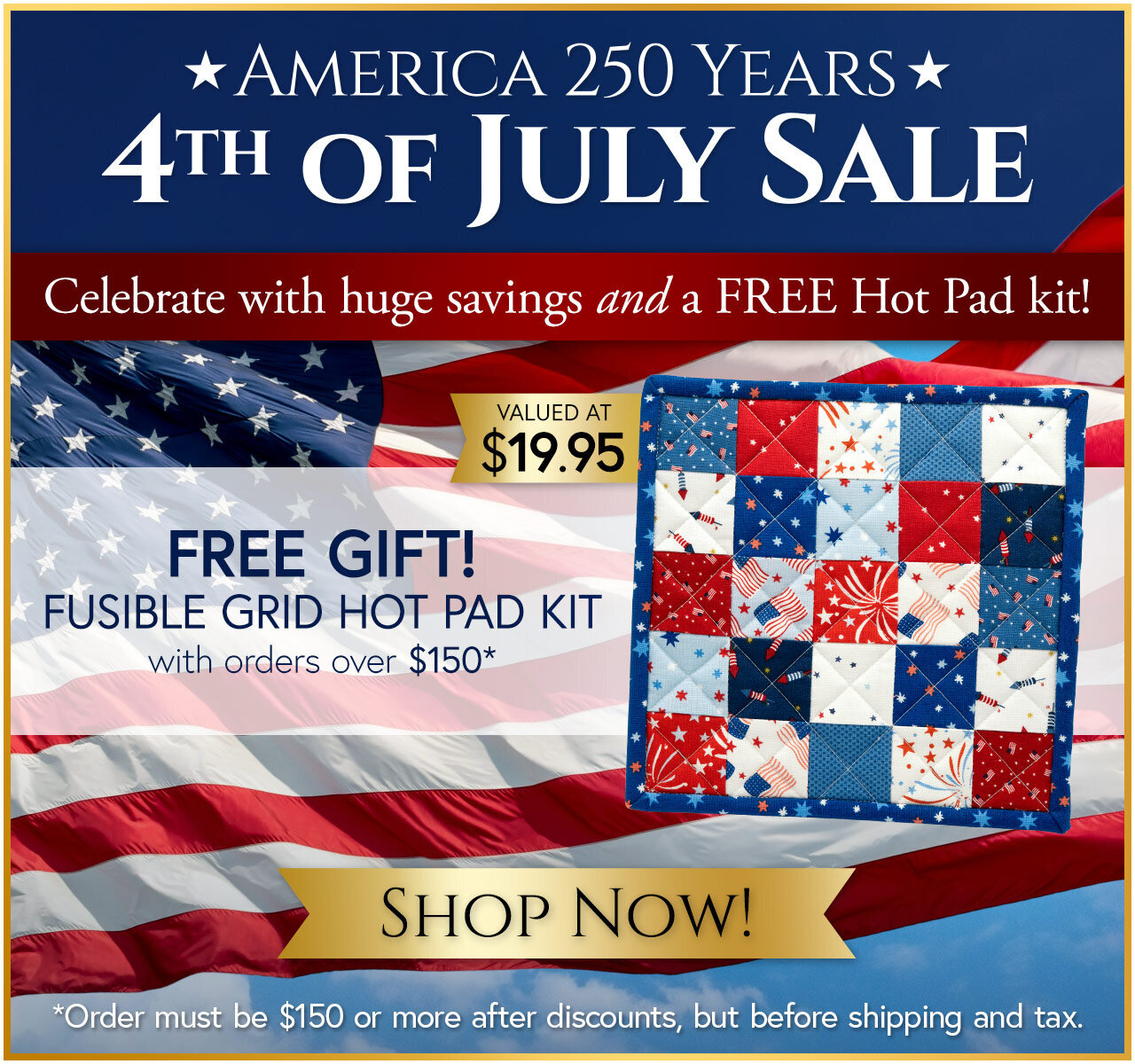 America 250 Years 4th of July Sale