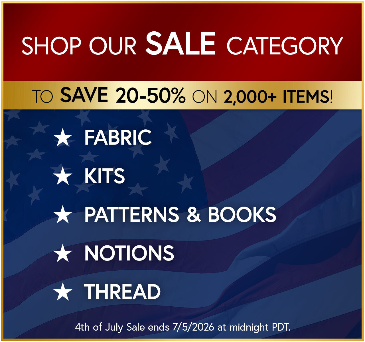Shop our Sale category