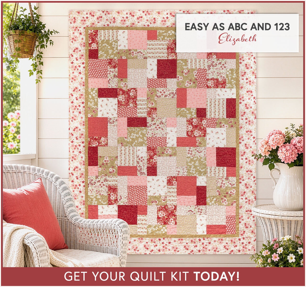 Easy as ABC and 123 Quilt Kit - Elizabeth