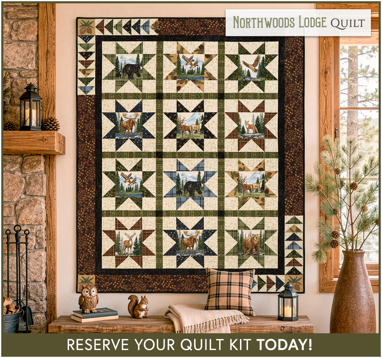 Northwoods Lodge Quilt Kit - RESERVE