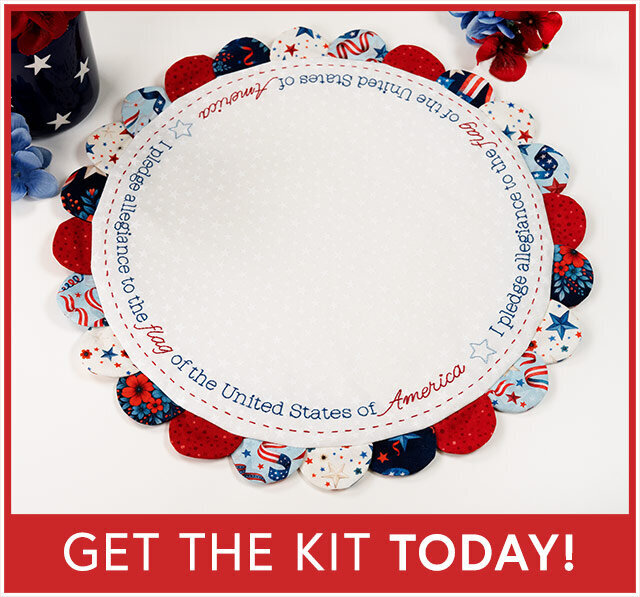 Scalloped Table Topper Kit - Red Truck Road Trip