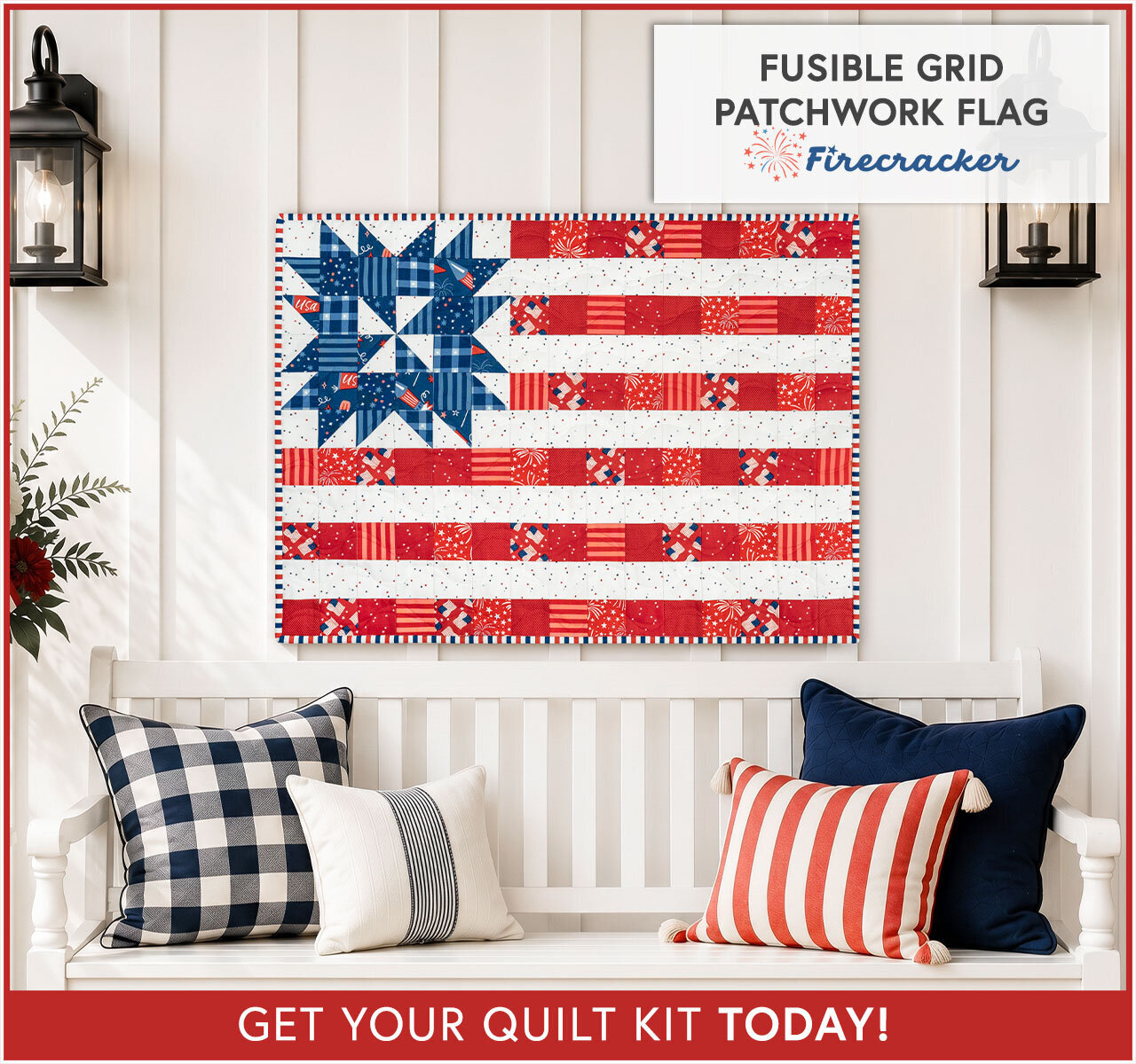 Fusible Grid Patchwork Flag Kit