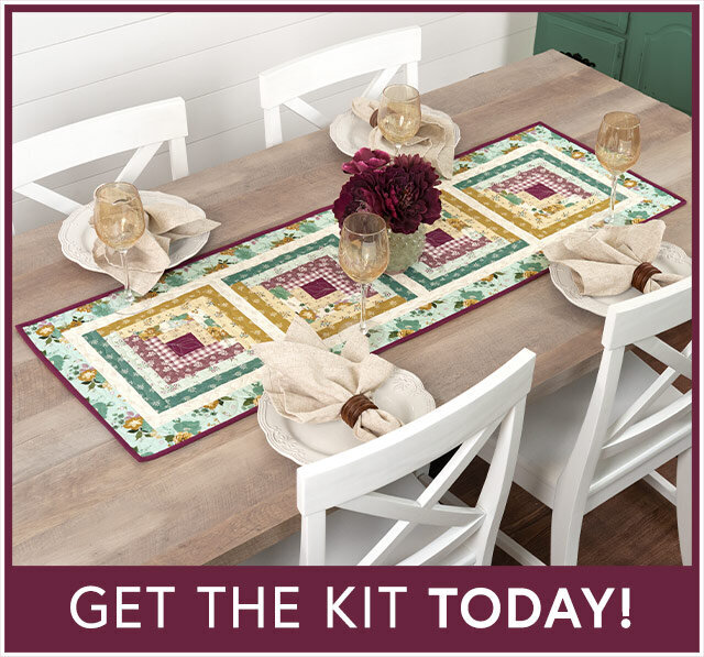 Log Cabin Table Runner Kit - Renew