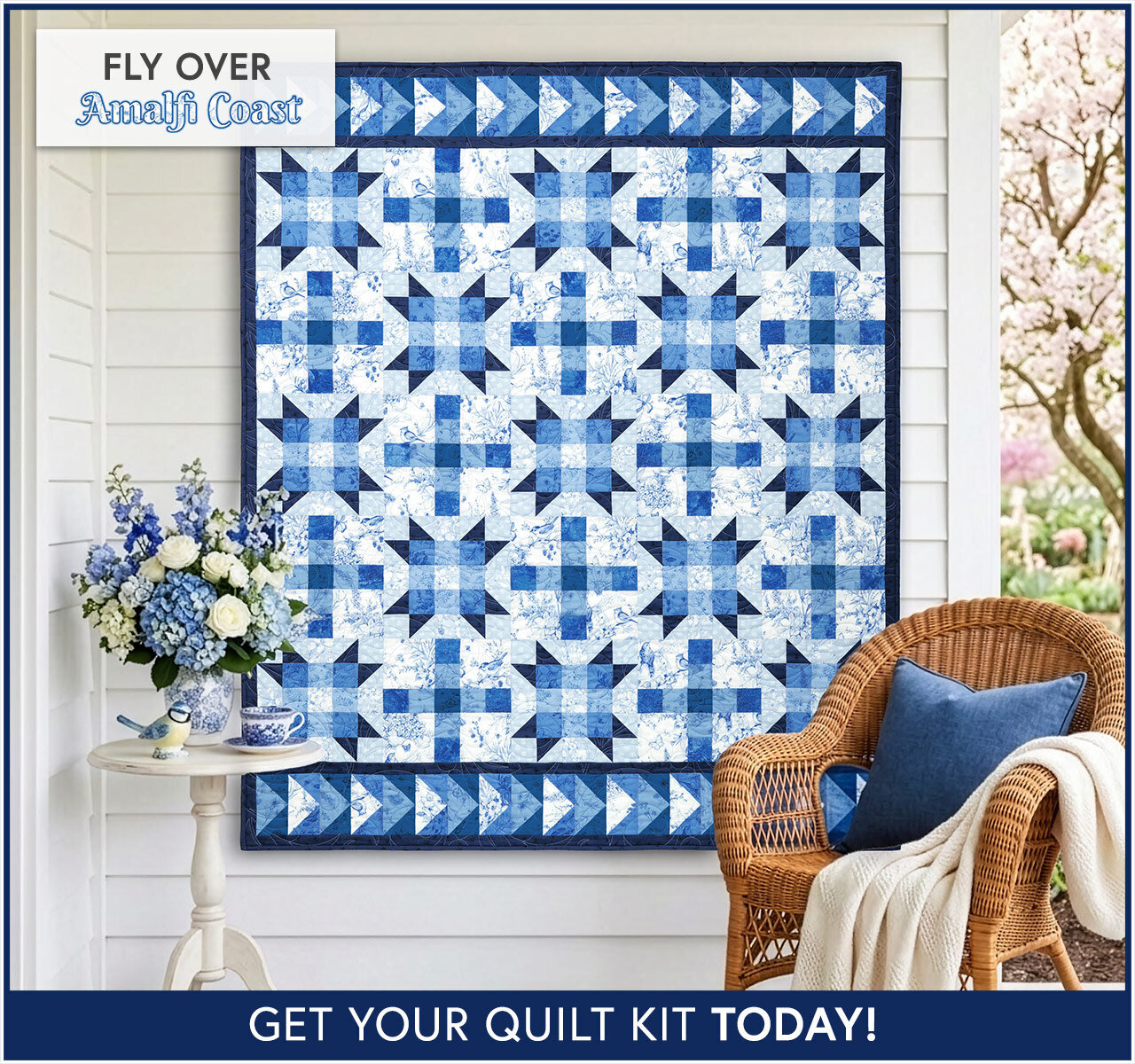 Fly Over Quilt Kit - Amalfi Coast