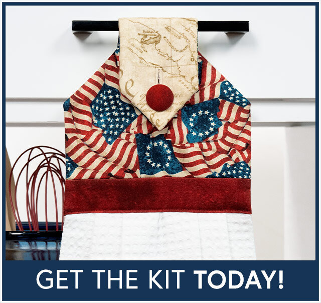 Hanging Towel Precut Kit - America 250 - Stonehenge - Flags