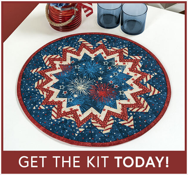 Folded Star Hot Pad Kit - American Gatherings III - Round OR Square - Blue