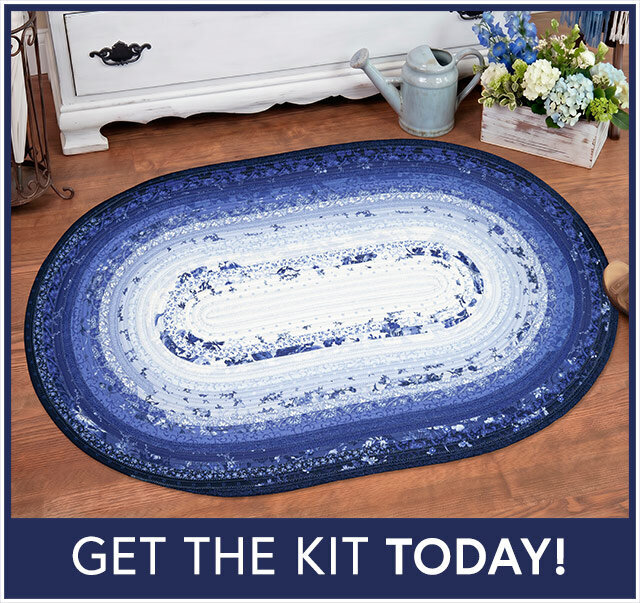 Jelly Roll Rug Kit - Blue Belle