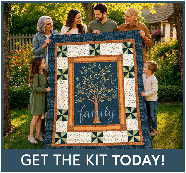 Family Tree Patchwork Panel Quilt Kit