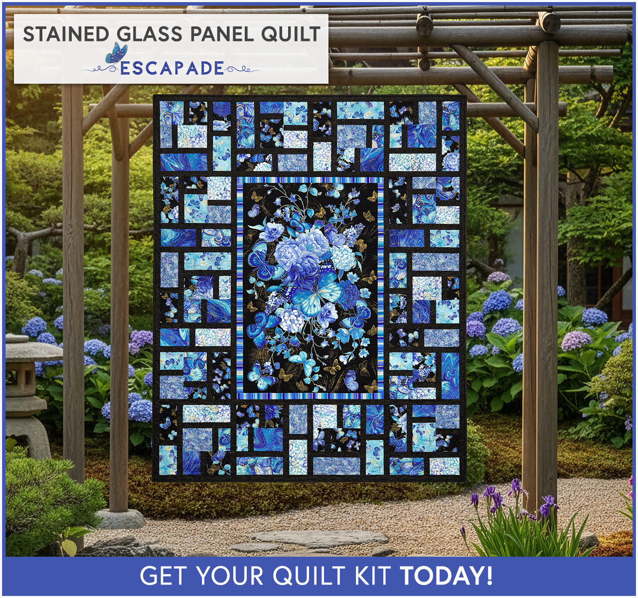 Stained Glass Panel Quilt Kit - Escapade
