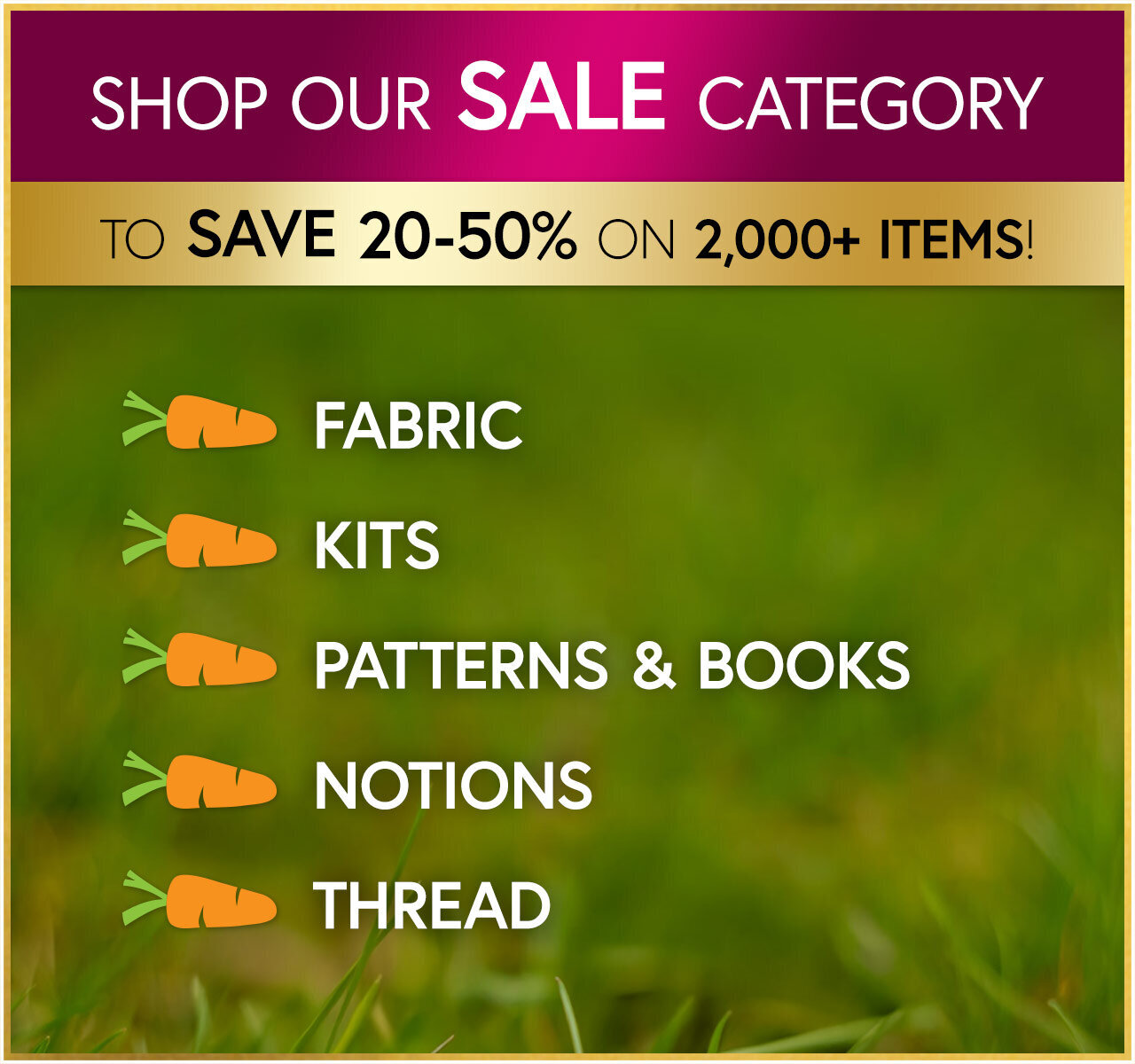 Shop our Sale category