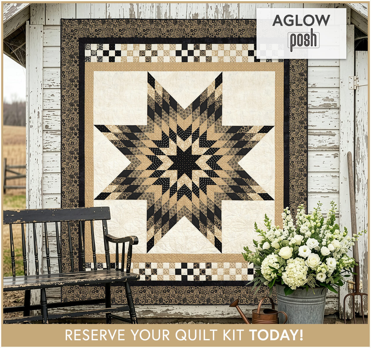 Aglow Quilt Kit - Posh - RESERVE