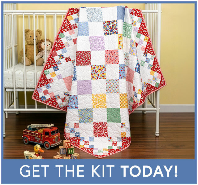 Diamond Patch Crib Quilt Kit - 30's Playtime