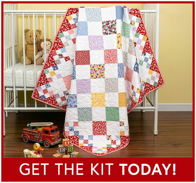 Diamond Patch Crib Quilt Kit - 30's Playtime