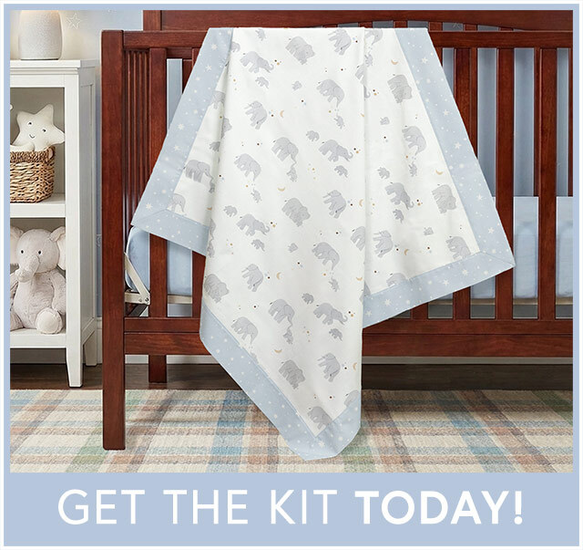 Self-Binding Receiving Blanket Kit - To The Moon And Back