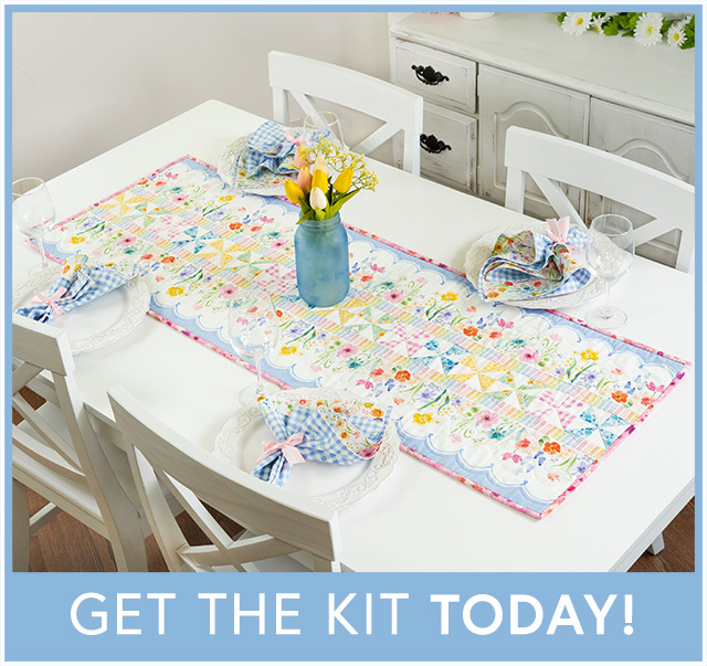 Pinwheel Stripe Table Runner - Spring Cheer