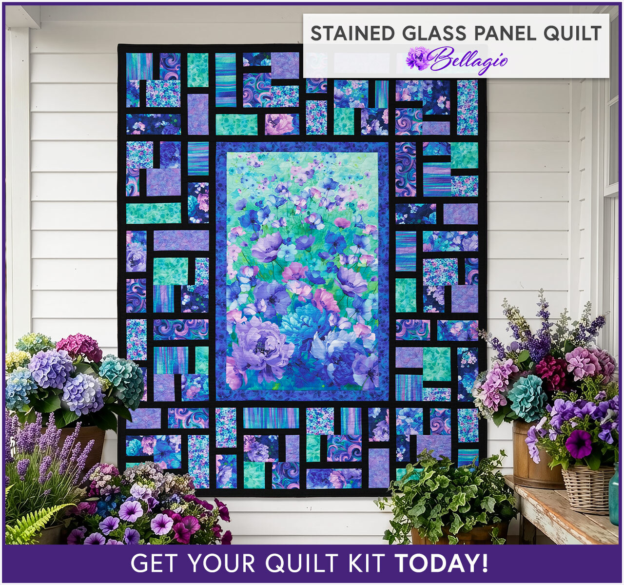 Stained Glass Panel Quilt - Bellagio