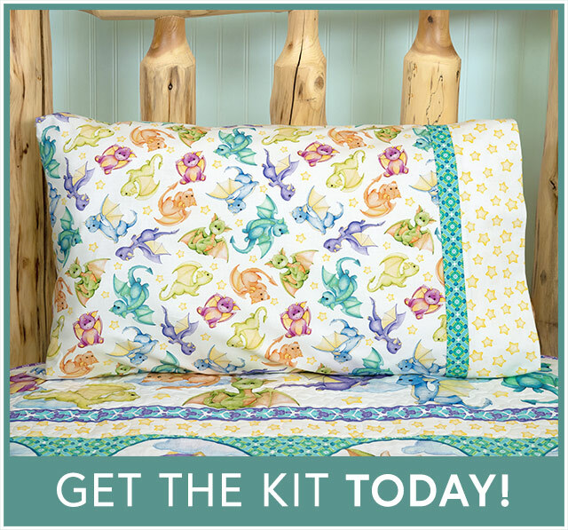 Magic Pillowcase Kit - Dragon Friends - Standard Size 