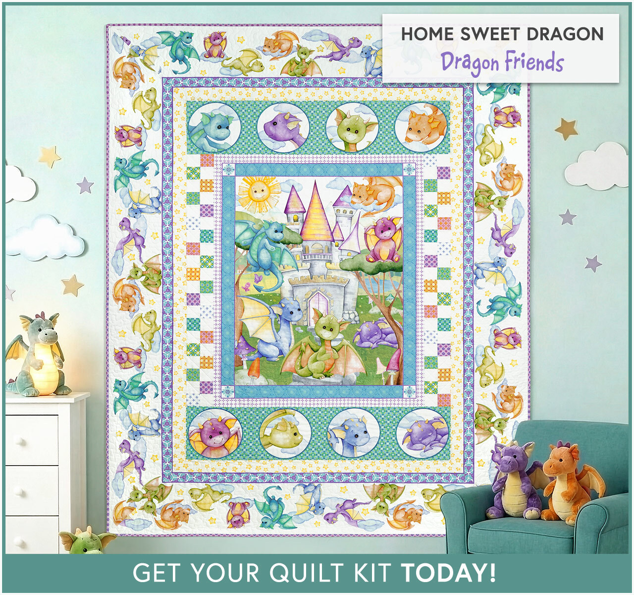 Home Sweet Dragon Quilt Kit