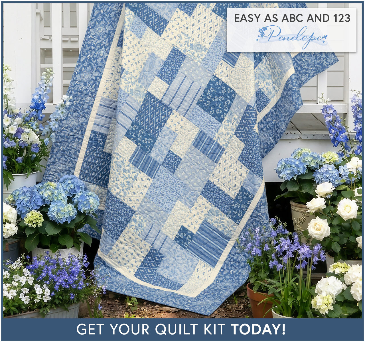 Easy as ABC and 123 Quilt Kit - Penelope