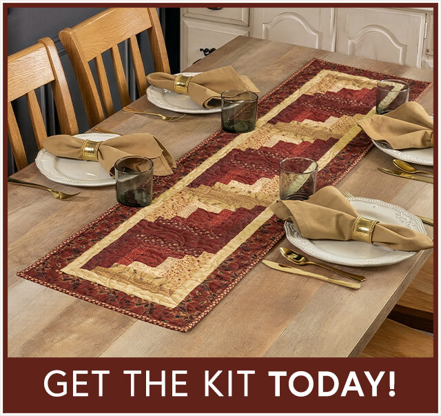 Log Cabin Table Runner Kit - Dear Scarlet