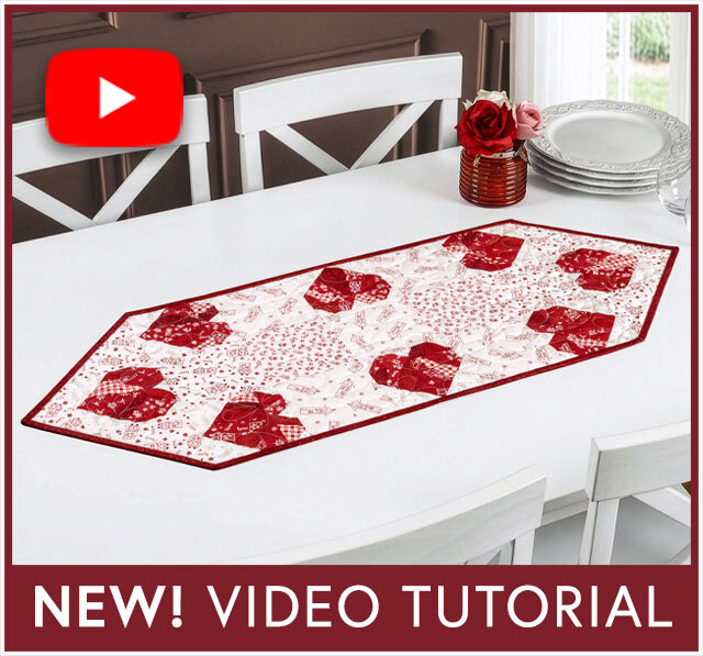 Foundation Paper Piecing Hearts Table Runner Kit