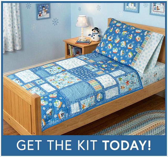 Views Crib Quilt Kit - Snowfest