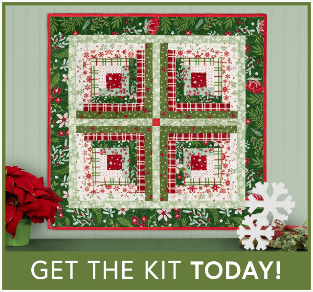 Log Cabin Wall Hanging Kit - Mistletoe & Holly