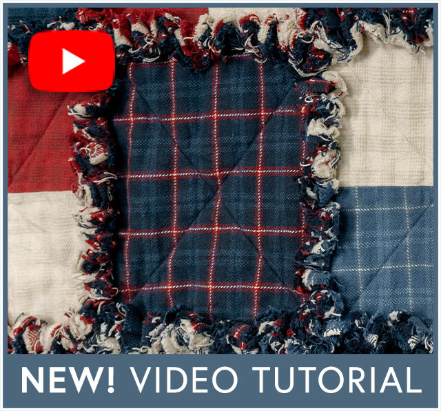 How To Make A Four-Patch Flannel Rag Quilt With the Batting Buddy