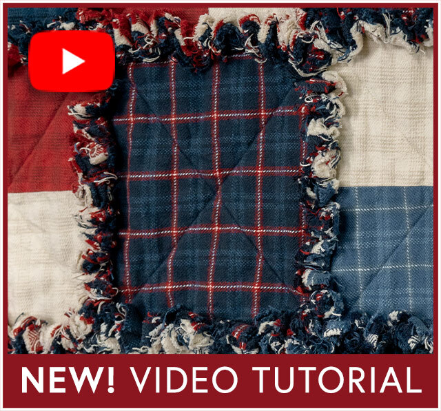 How To Make A Four-Patch Flannel Rag Quilt With the Batting Buddy
