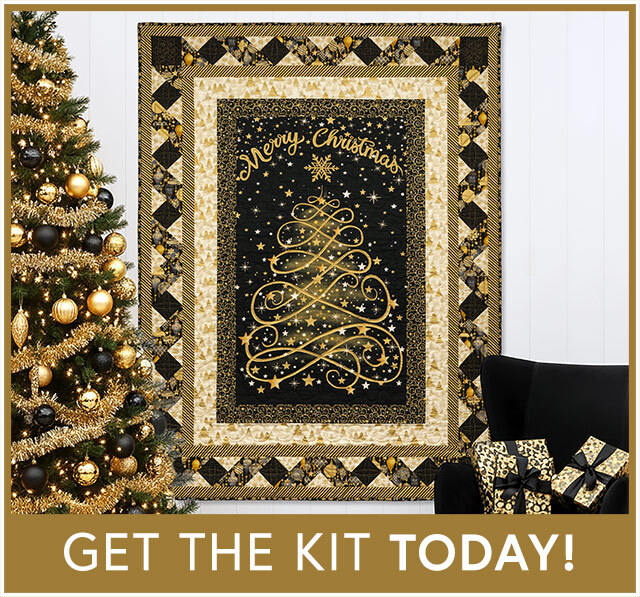 Ribbon Border Panel Quilt - Merry Christmas