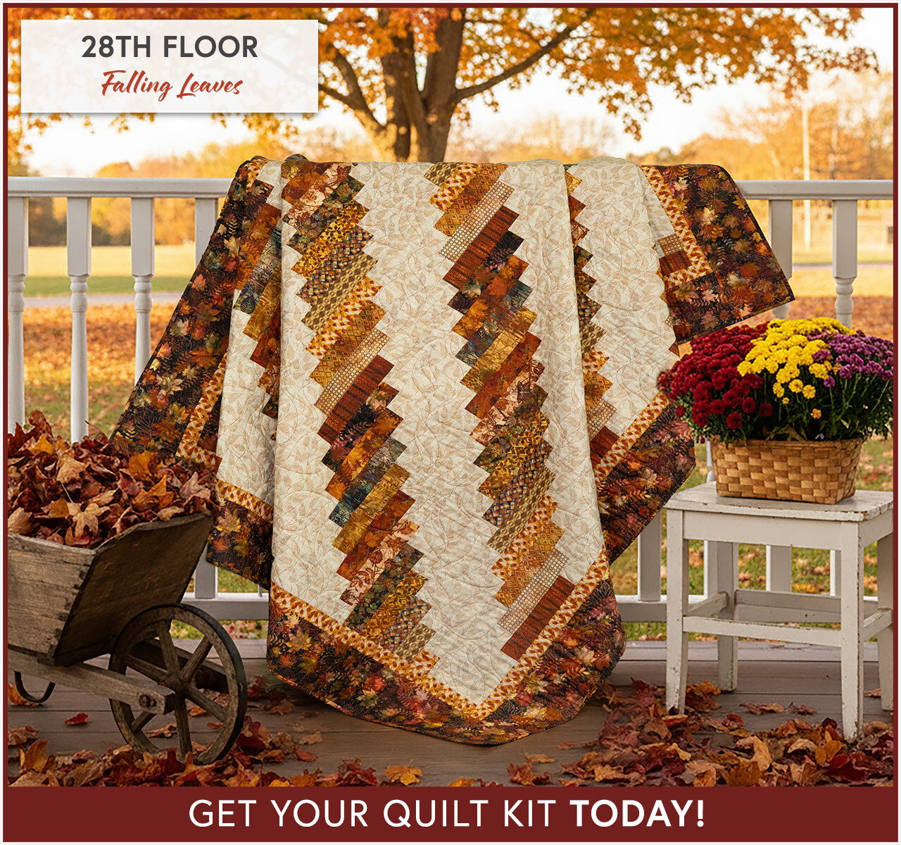 28th Floor Quilt Kit - Falling Leaves