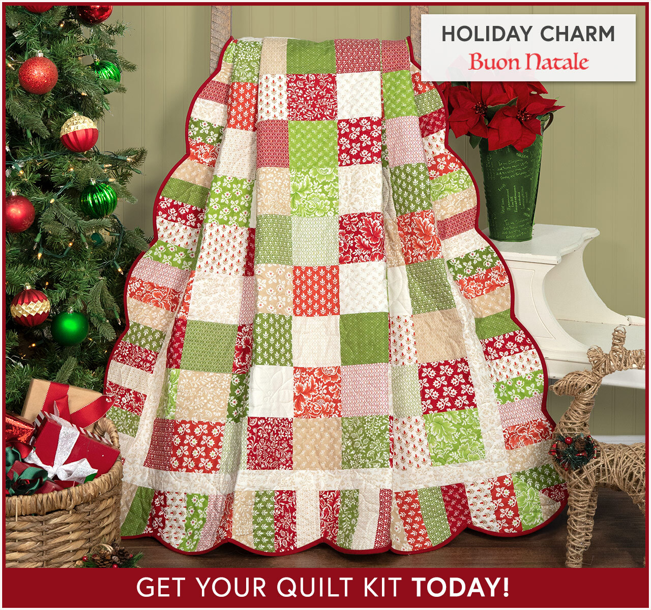 Holiday Charm Quilt Kit - Buon Natale