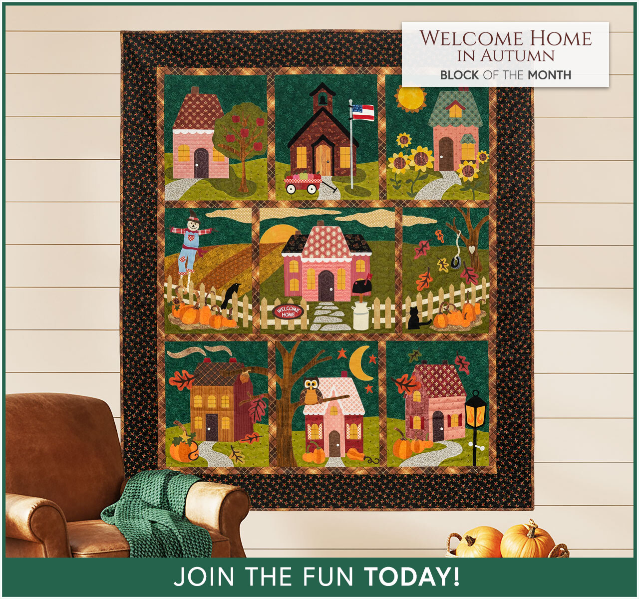 Welcome Home in Autumn BOM - Laser Cut