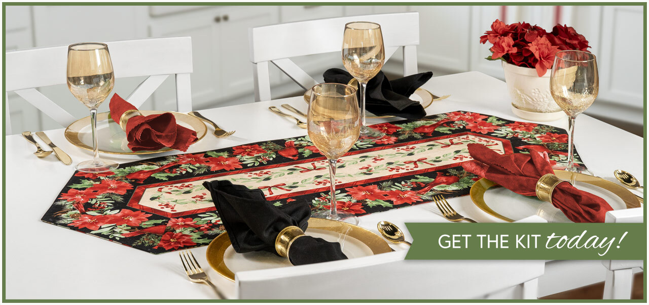 Easy Striped Table Runner Kit - Cardinal Celebration