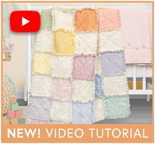 Layer Cake Rag Quilt Kit - Little Lambies Tutorial