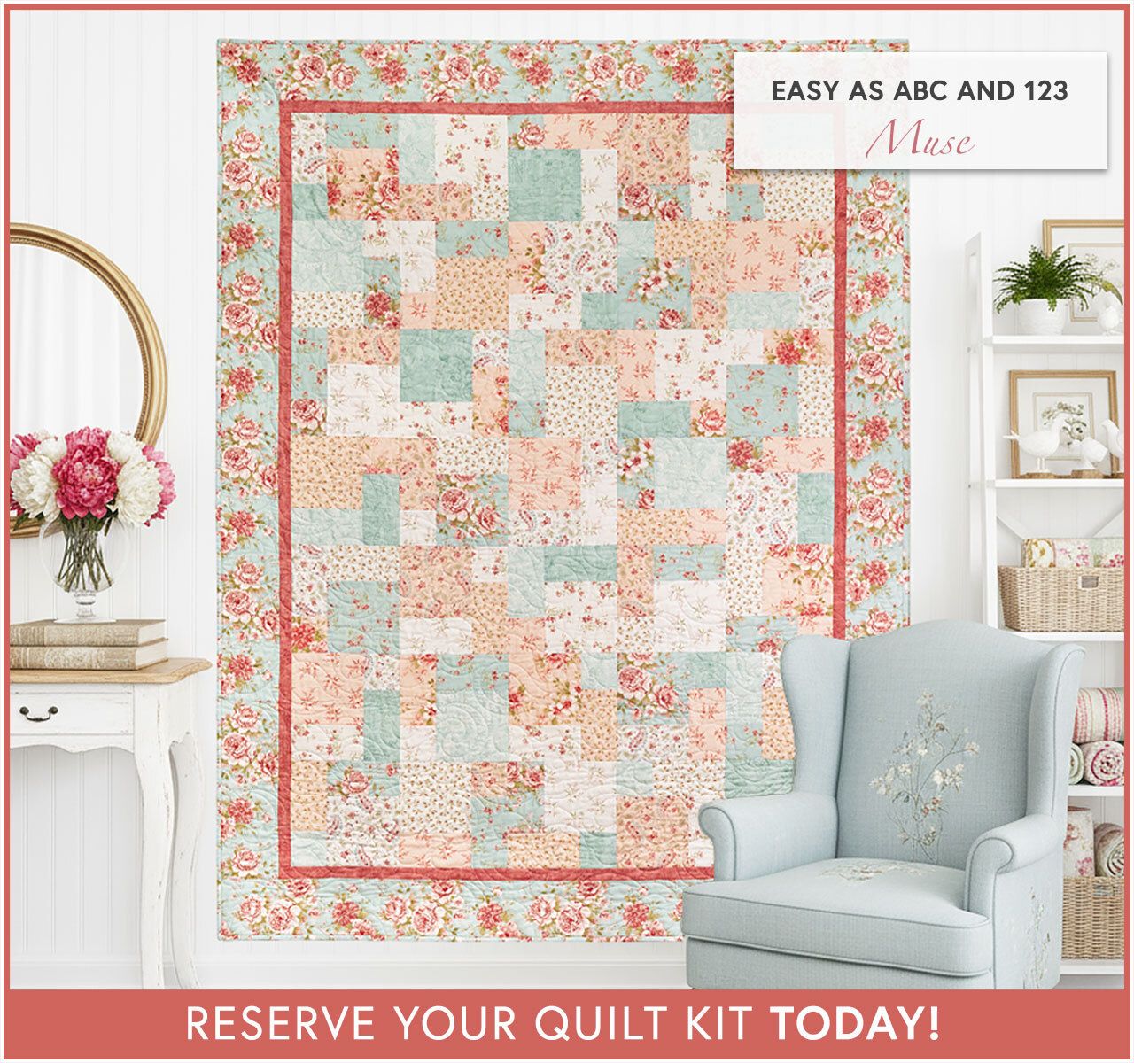 Easy as ABC and 123 Quilt Kit - Muse
