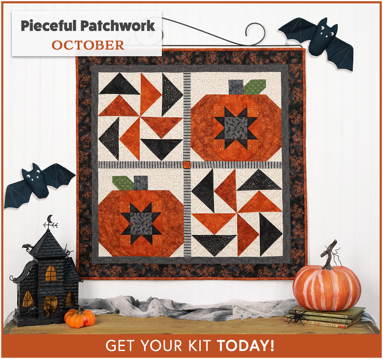 Pieceful Patchwork Wall Hanging - October