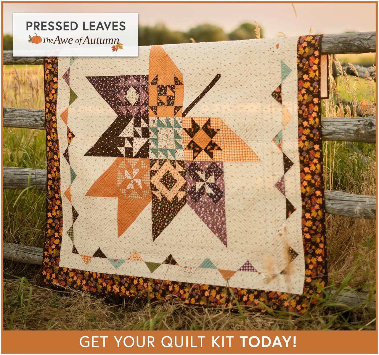 Pressed Leaves Quilt Kit