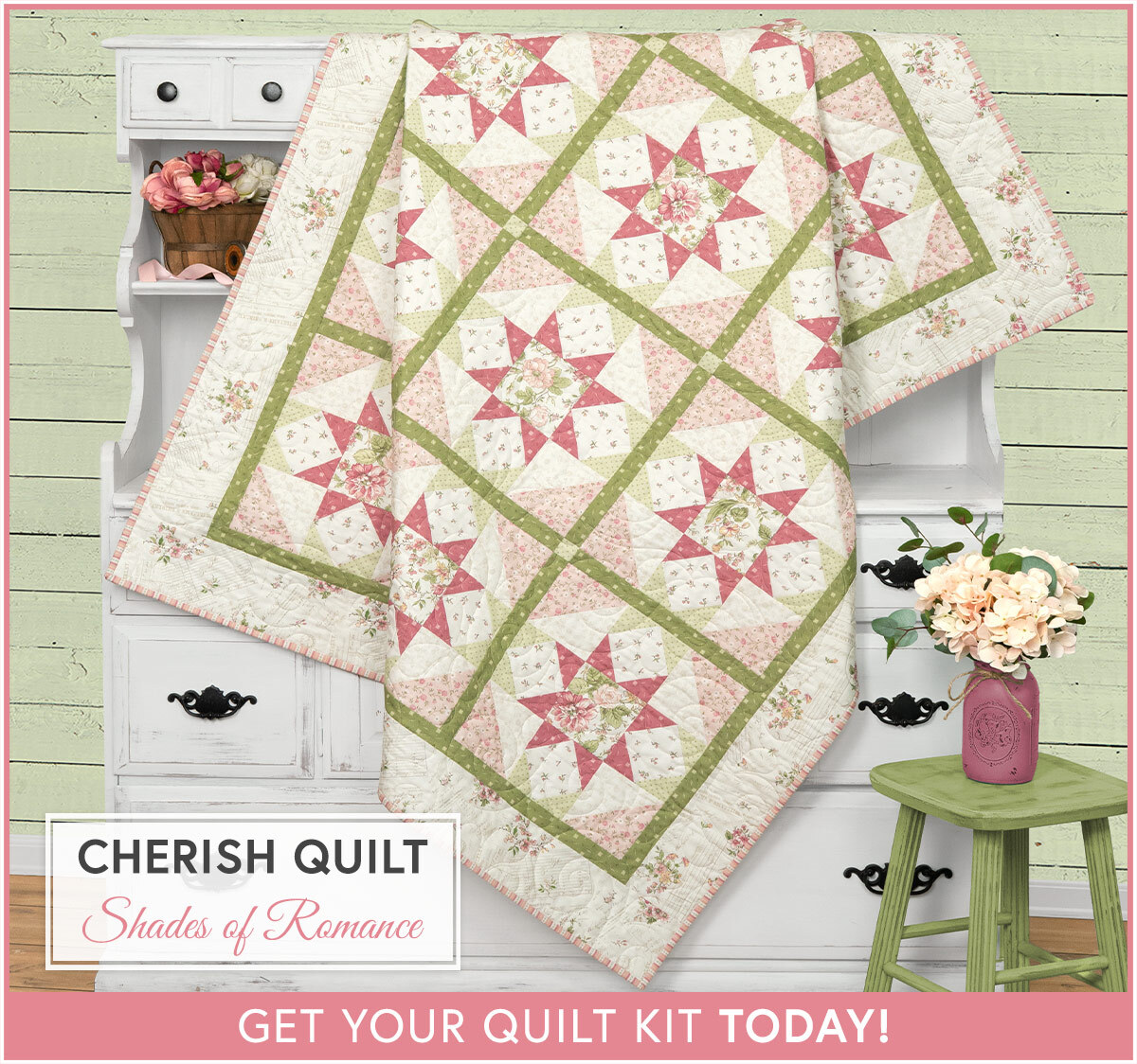 Cherish Quilt Kit - Shades of Romance