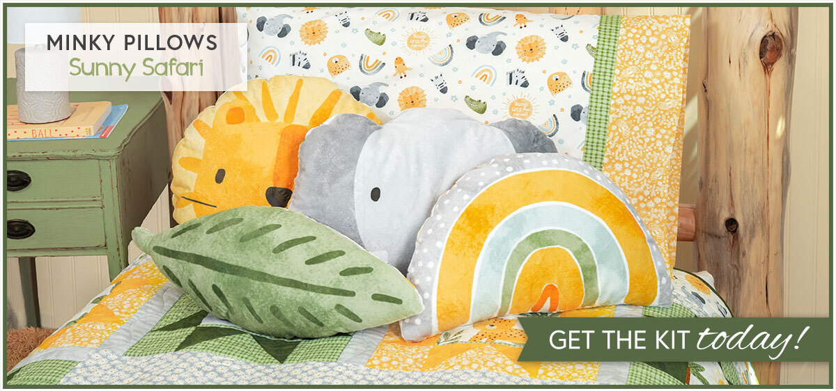 Minky Pillow Set - Sunny Safari