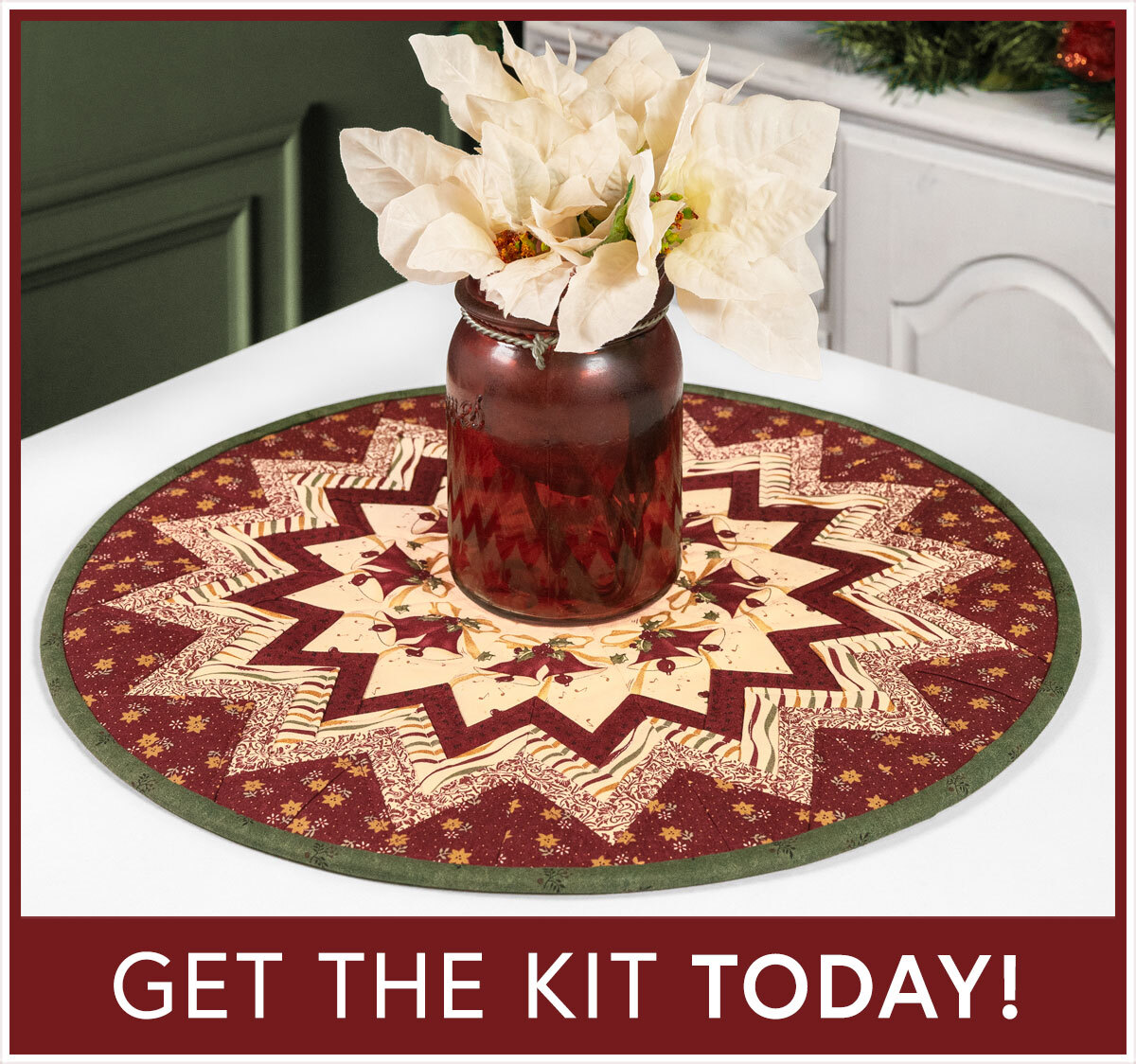Point of View Kaleidoscope Folded Star Table Topper Kit - A Vintage Christmas
